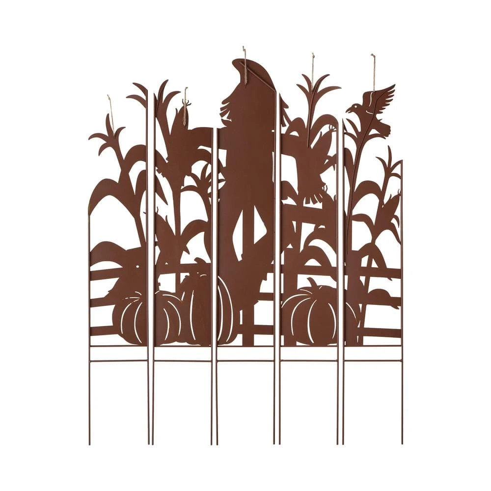 41.5 In. H Fall Metal Scarecrow And Corns Combo Yard Stake 4 41.5 In. H Fall Metal Scarecrow And Corns Combo Yard Stake - Image 4