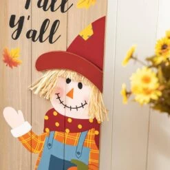 41.75 In. H Fall Wood Scarecrow Porch Decor -The Home Depot Shop glitzhome outdoor fall decorations 2005600033 4f 1000