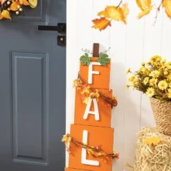 36 In. H Wood FALL Porch Decor -The Home Depot Shop glitzhome outdoor fall decorations 2005600034 c3 1000