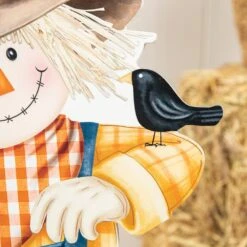 30 In. H Fall Wooden Painted Scarecrow Porch Decor 15 30 In. H Fall Wooden Painted Scarecrow Porch Decor -The Home Depot Shop glitzhome outdoor fall decorations 2005600035 44 1000