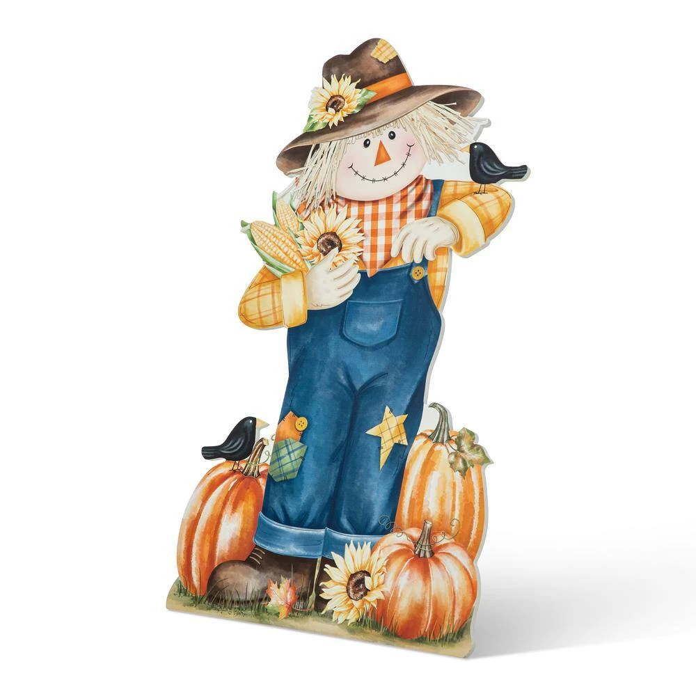 30 In. H Fall Wooden Painted Scarecrow Porch Decor 5 30 In. H Fall Wooden Painted Scarecrow Porch Decor - Image 5