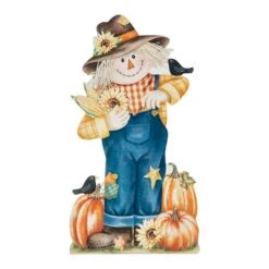 30 In. H Fall Wooden Painted Scarecrow Porch Decor 11 30 In. H Fall Wooden Painted Scarecrow Porch Decor -The Home Depot Shop glitzhome outdoor fall decorations 2005600035 77 1000