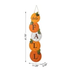 41.75 In. Fall And Christmas Double Sided Wooden Pumpkin And Ornament Porch Sign -The Home Depot Shop glitzhome outdoor fall decorations 2005600038 c3 1000