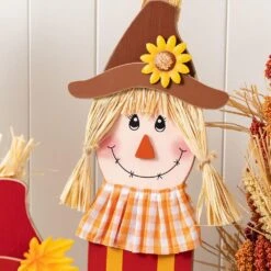 36 In. Fall Wood Sacrecrow Family Porch Decor 2 Function (Set Of 3 Or Single Piece) 13 36 In. Fall Wood Sacrecrow Family Porch Decor 2 Function (Set Of 3 Or Single Piece) -The Home Depot Shop glitzhome outdoor fall decorations 2005600040 1f 1000