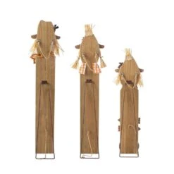 36 In. Fall Wood Sacrecrow Family Porch Decor 2 Function (Set Of 3 Or Single Piece) 10 36 In. Fall Wood Sacrecrow Family Porch Decor 2 Function (Set Of 3 Or Single Piece) -The Home Depot Shop glitzhome outdoor fall decorations 2005600040 66 1000