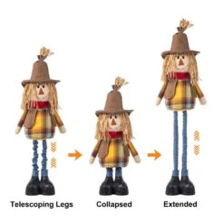 33-38 In. Fall Fabric Scarecrow Porch Decor With Telescoping Legs 12 33-38 In. Fall Fabric Scarecrow Porch Decor With Telescoping Legs -The Home Depot Shop glitzhome outdoor fall decorations 2005600041 4f 1000