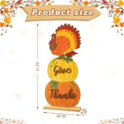 36 In. H Thanksgiving Wooden Stacked Pumpkin & Turkey Porch Decor 11 36 In. H Thanksgiving Wooden Stacked Pumpkin & Turkey Porch Decor -The Home Depot Shop glitzhome outdoor fall decorations 2006100013 c3 1000
