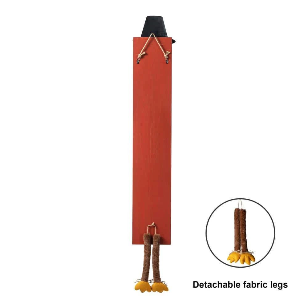 58.5 In. H Thanksgiving Wooden HAPPY TURKEY DAY Porch Sign With Fabric Dangling Legs 7 58.5 In. H Thanksgiving Wooden HAPPY TURKEY DAY Porch Sign With Fabric Dangling Legs - Image 7