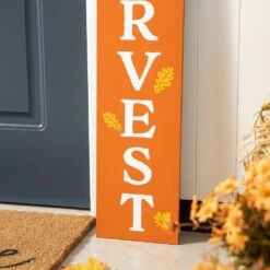 35.5 In. H Fall And Halloween Wooden Reversible Tag Porch Sign 17 35.5 In. H Fall And Halloween Wooden Reversible Tag Porch Sign -The Home Depot Shop glitzhome outdoor fall decorations 2006200038 76 1000