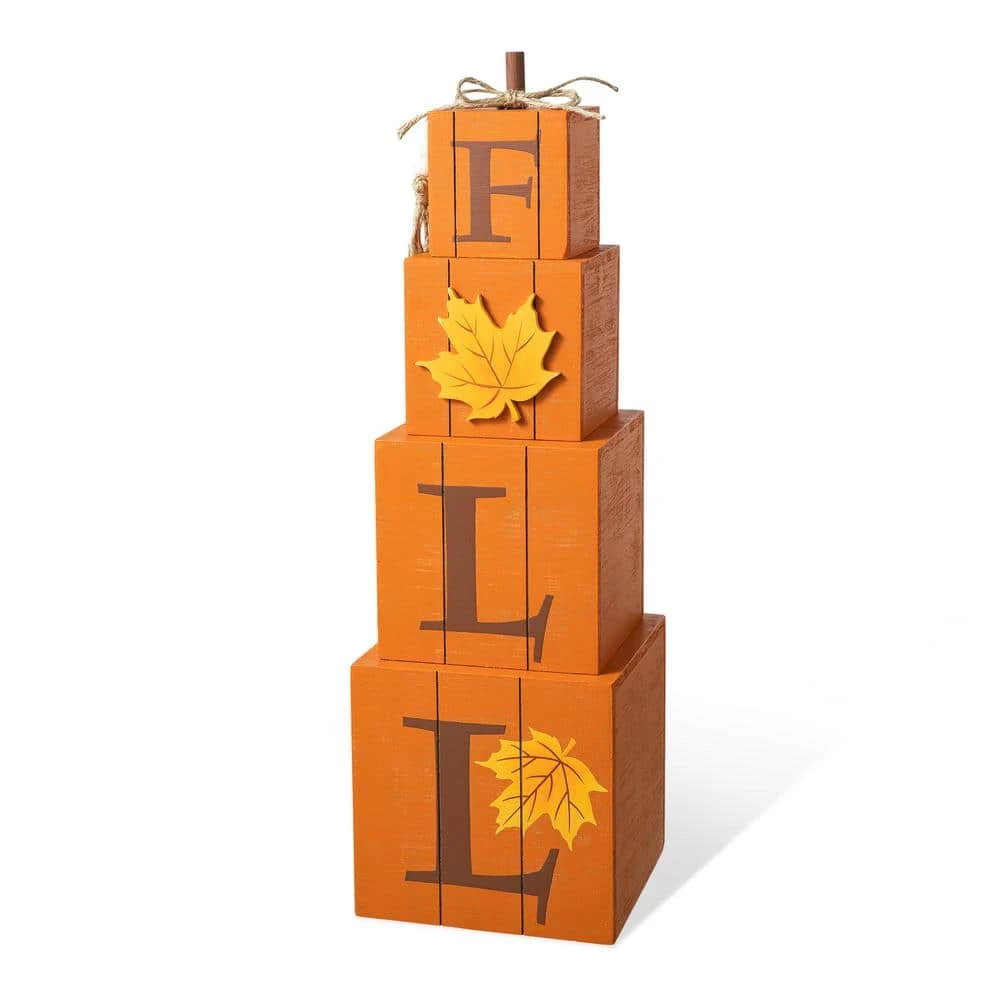25.5 In. H Halloween And Fall Wood Reversible Boxed Porch Decor 1 25.5 In. H Halloween And Fall Wood Reversible Boxed Porch Decor