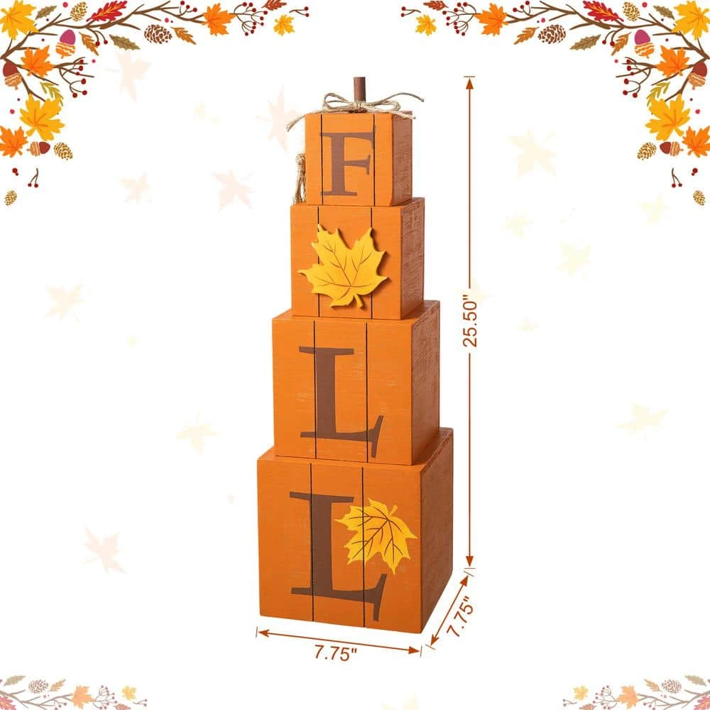 25.5 In. H Halloween And Fall Wood Reversible Boxed Porch Decor 8 25.5 In. H Halloween And Fall Wood Reversible Boxed Porch Decor - Image 8