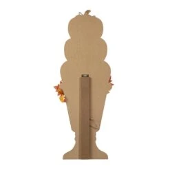 36 In. H Fall Wooden Stacked Pumpkin With Urn Porch Decor -The Home Depot Shop glitzhome outdoor fall decorations 2006300041 76 1000