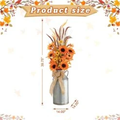 39.75 In. H Fall Sunflower Leaf Potted Tree 9 39.75 In. H Fall Sunflower Leaf Potted Tree -The Home Depot Shop glitzhome outdoor fall decorations 2019500015 4f 1000