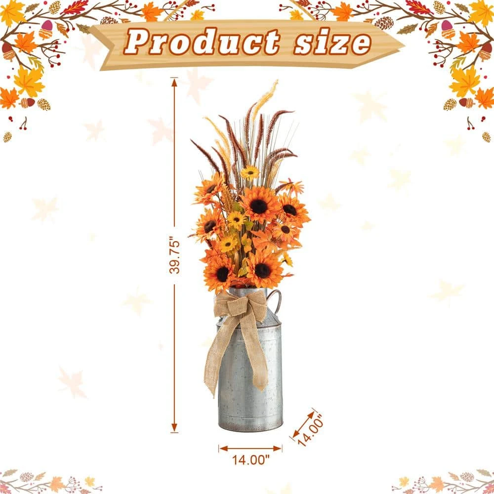 39.75 In. H Fall Sunflower Leaf Potted Tree 4 39.75 In. H Fall Sunflower Leaf Potted Tree - Image 4