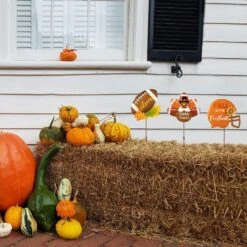 24 In. H Set Of 3 Thanksgiving Metal Football Turkey Yard Stake 13 24 In. H Set Of 3 Thanksgiving Metal Football Turkey Yard Stake -The Home Depot Shop glitzhome outdoor fall decorations 2020300018 31 1000