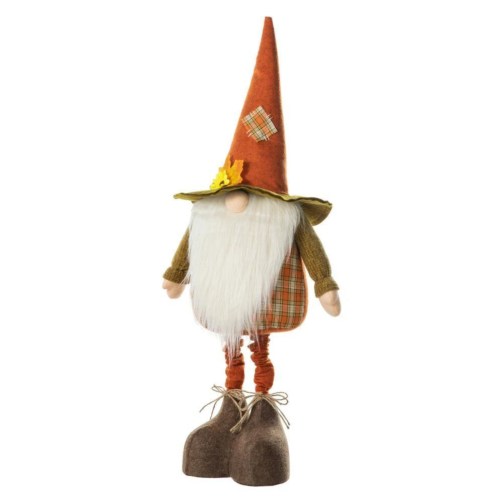 39 In. H Telescoped Fabric Fall Gnome Standing Decor 6 39 In. H Telescoped Fabric Fall Gnome Standing Decor - Image 6