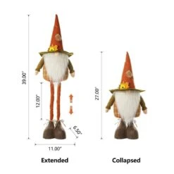 39 In. H Telescoped Fabric Fall Gnome Standing Decor 12 39 In. H Telescoped Fabric Fall Gnome Standing Decor -The Home Depot Shop glitzhome outdoor fall decorations 2029700004 c3 1000