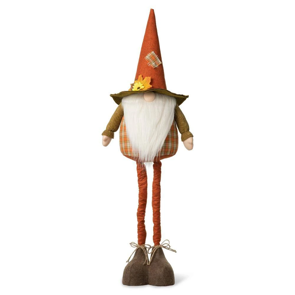 39 In. H Telescoped Fabric Fall Gnome Standing Decor 2 39 In. H Telescoped Fabric Fall Gnome Standing Decor - Image 2