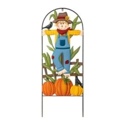 41.75 In. Fall Metal Arch Scarecrow Yard Stake