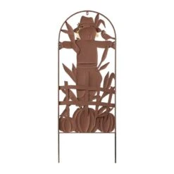 41.75 In. Fall Metal Arch Scarecrow Yard Stake -The Home Depot Shop glitzhome outdoor fall decorations 2030000005 66 1000