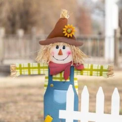 30.75 In. Fall Metal Scarecrow Pumpkin And Fence Yard Stake (Set Of 5) 11 30.75 In. Fall Metal Scarecrow Pumpkin And Fence Yard Stake (Set Of 5) -The Home Depot Shop glitzhome outdoor fall decorations 2030000012 4f 1000