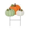 28 In. Fall Metal Stacked Pumpkin Yard Stake