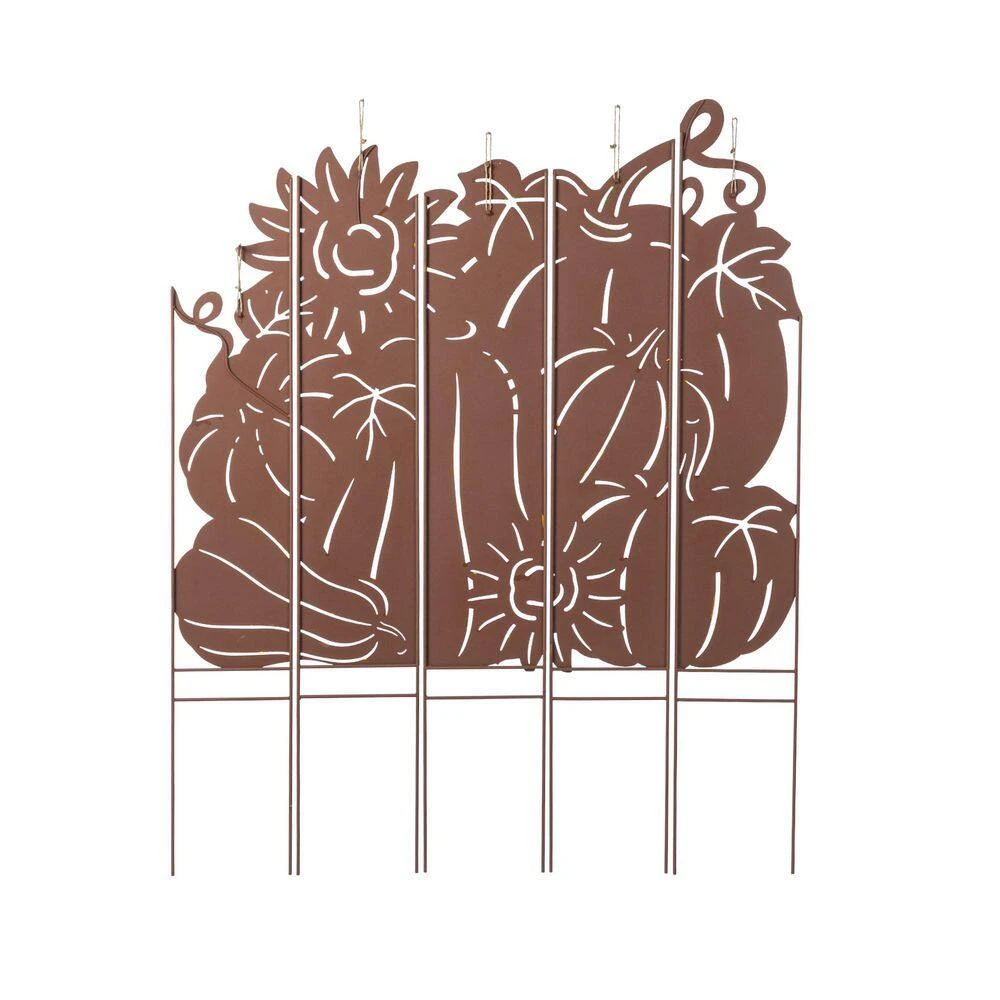 41.75 In. Fall Metal Pumpkin Patch Combo Yard Stake 3 41.75 In. Fall Metal Pumpkin Patch Combo Yard Stake - Image 3