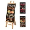 36 In. Wooden Easel Porch Sign, With 2 Changeable Double Sided Sign Board (Fall & Christmas)