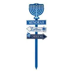 42 In. H Wooden HANUKKAH Yardstke With Light