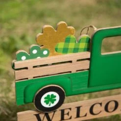 24 In. H St. Patrick's Wooden And Metal Truck Yard Stake Or Wall Decor 12 24 In. H St. Patrick's Wooden And Metal Truck Yard Stake Or Wall Decor -The Home Depot Shop glitzhome seasonal decorations 2003900016 1f 1000