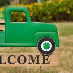 24 In. H St. Patrick's Wooden And Metal Truck Yard Stake Or Wall Decor 11 24 In. H St. Patrick's Wooden And Metal Truck Yard Stake Or Wall Decor -The Home Depot Shop glitzhome seasonal decorations 2003900016 4f 1000