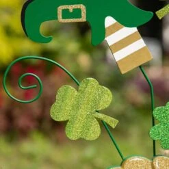 31.5 In. H Wooden St. Patrick's Leprechaun Belt Yard Stake Or Wall Decor 14 31.5 In. H Wooden St. Patrick's Leprechaun Belt Yard Stake Or Wall Decor -The Home Depot Shop glitzhome seasonal decorations 2003900017 44 1000