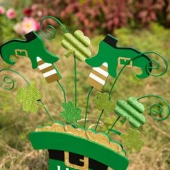 31.5 In. H Wooden St. Patrick's Leprechaun Belt Yard Stake Or Wall Decor 12 31.5 In. H Wooden St. Patrick's Leprechaun Belt Yard Stake Or Wall Decor -The Home Depot Shop glitzhome seasonal decorations 2003900017 4f 1000