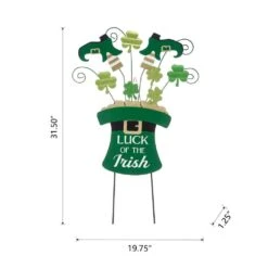 31.5 In. H Wooden St. Patrick's Leprechaun Belt Yard Stake Or Wall Decor 11 31.5 In. H Wooden St. Patrick's Leprechaun Belt Yard Stake Or Wall Decor -The Home Depot Shop glitzhome seasonal decorations 2003900017 c3 1000