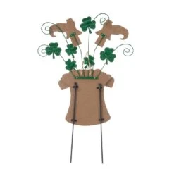 31.5 In. H Wooden St. Patrick's Leprechaun Belt Yard Stake Or Wall Decor 15 31.5 In. H Wooden St. Patrick's Leprechaun Belt Yard Stake Or Wall Decor -The Home Depot Shop glitzhome seasonal decorations 2003900017 fa 1000