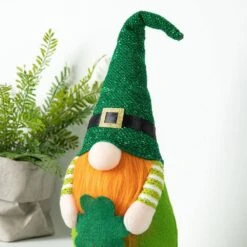 28.25 In. H Fabric St. Patrick's Gnome Shelf Sitter With Dangling Legs -The Home Depot Shop glitzhome seasonal decorations 2003900019 1f 1000