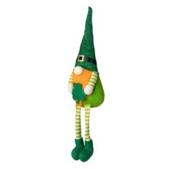 28.25 In. H Fabric St. Patrick's Gnome Shelf Sitter With Dangling Legs -The Home Depot Shop glitzhome seasonal decorations 2003900019 4f 1000