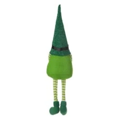 28.25 In. H Fabric St. Patrick's Gnome Shelf Sitter With Dangling Legs -The Home Depot Shop glitzhome seasonal decorations 2003900019 fa 1000