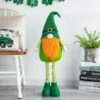 40 In. H Telescoped Fabric St. Patrick's Gnome Standing Decor