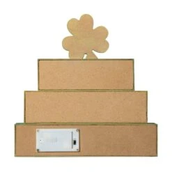 11.5 In. H Lighted St. Patrick's Wooden Block Table Sign -The Home Depot Shop glitzhome seasonal decorations 2004000013 44 1000