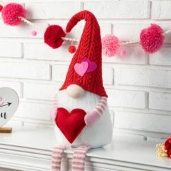 28.25 In. H Fabric Valentine's Gnome Shelf Sitter With Dangling Legs 7 28.25 In. H Fabric Valentine's Gnome Shelf Sitter With Dangling Legs -The Home Depot Shop glitzhome seasonal decorations 2004800033 1f 1000