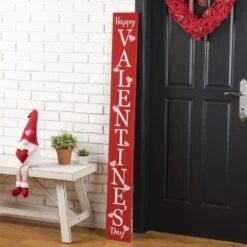 60 In. H Happy Valentine's Day Porch Sign (KD) 8 60 In. H Happy Valentine's Day Porch Sign (KD) -The Home Depot Shop glitzhome seasonal decorations 2005000051 1f 1000