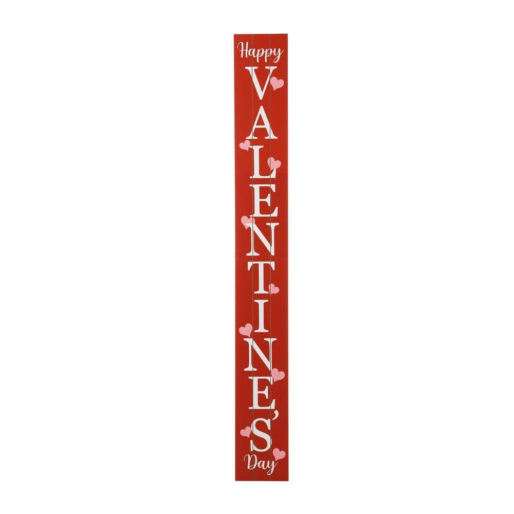 60 In. H Happy Valentine's Day Porch Sign (KD) 1 60 In. H Happy Valentine's Day Porch Sign (KD)
