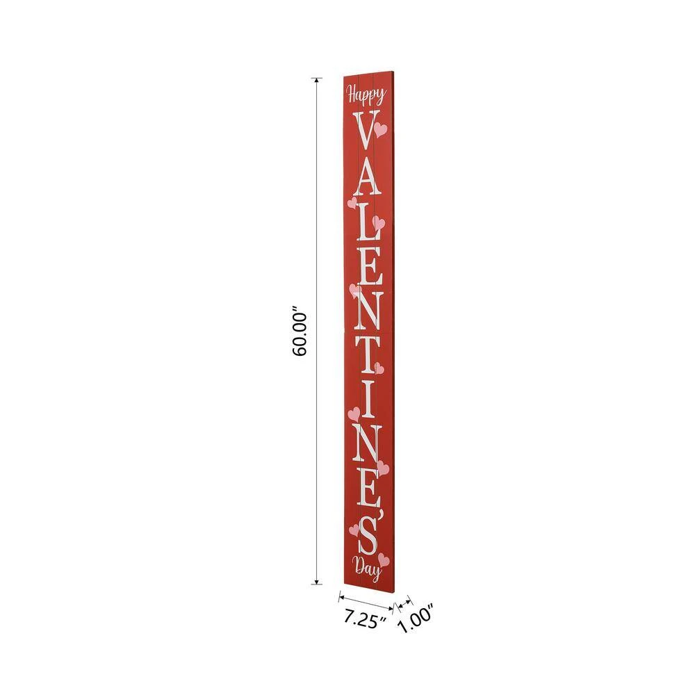 60 In. H Happy Valentine's Day Porch Sign (KD) 2 60 In. H Happy Valentine's Day Porch Sign (KD) - Image 2