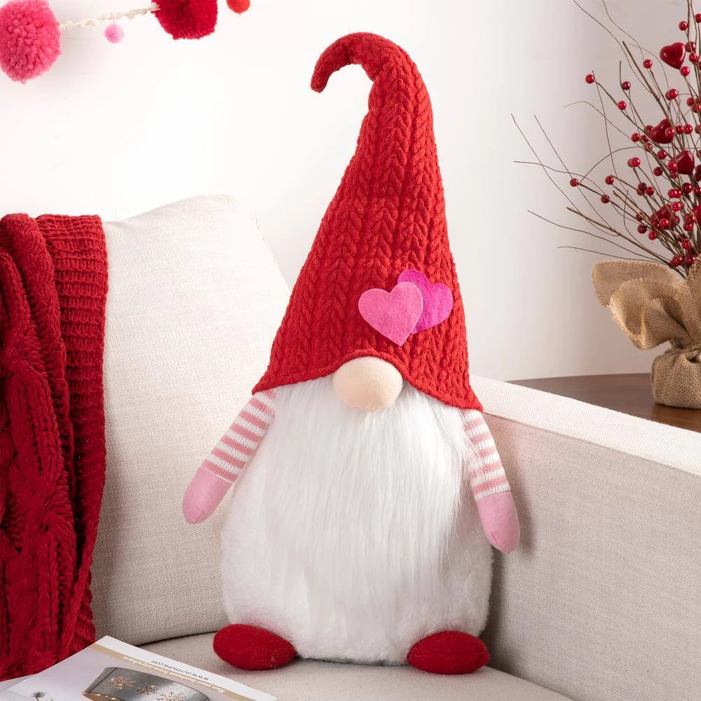 25.5 In. H Fabric Valentine's Gnome Standing Decor 3 25.5 In. H Fabric Valentine's Gnome Standing Decor - Image 3