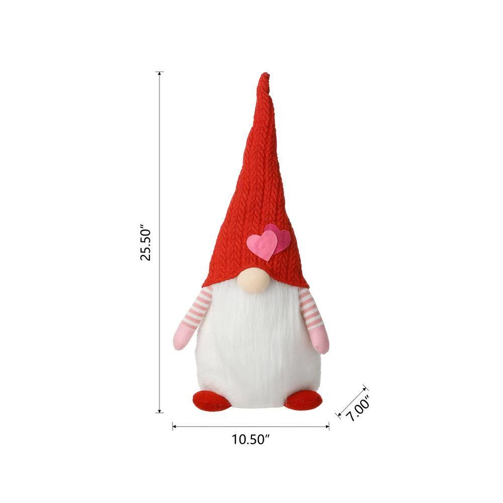 25.5 In. H Fabric Valentine's Gnome Standing Decor 2 25.5 In. H Fabric Valentine's Gnome Standing Decor - Image 2