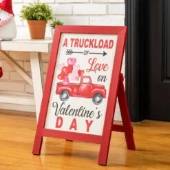 24 In. H Valentine's Wooden Truck Porch Sign/Standing Decor 9 24 In. H Valentine's Wooden Truck Porch Sign/Standing Decor -The Home Depot Shop glitzhome seasonal decorations 2005000063 1f 1000