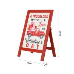 24 In. H Valentine's Wooden Truck Porch Sign/Standing Decor 10 24 In. H Valentine's Wooden Truck Porch Sign/Standing Decor -The Home Depot Shop glitzhome seasonal decorations 2005000063 44 1000