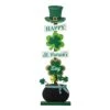 42 In. H Lighted St. Patrick's Wooden Shamrocks Porch Decor