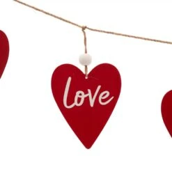72 In. Wooden/Metal Valentine's Heart Garland 9 72 In. Wooden/Metal Valentine's Heart Garland -The Home Depot Shop glitzhome seasonal decorations 2019400003 1f 1000